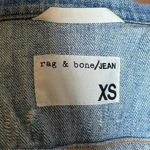 Rag & Bone/Jean Light Blue Cut Off Distressed Denim Vest EUC Size Extra Small - Picture 10 of 12